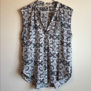 Loft Sleeveless Blouse Sz M